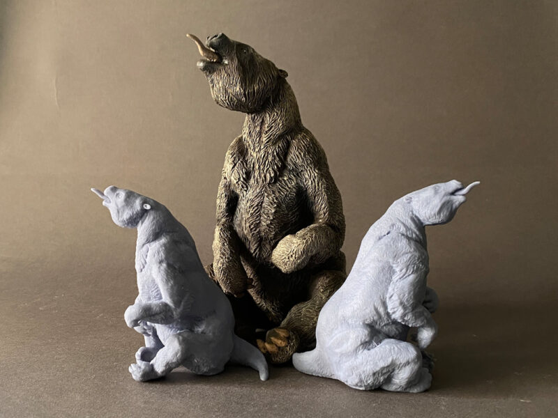 Giant Ground Sloth (Megatherium americanum), 1:35 scale 3D-printed resin figure by J. Miguel Aparicio, supplied unpainted